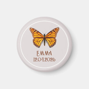 Benutzerdefinierter Monarch-Schmetterling Name Dat Magnet