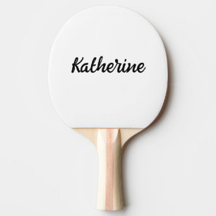 Benutzerdefinierter Monogramm Name weiß Tischtennis Schläger