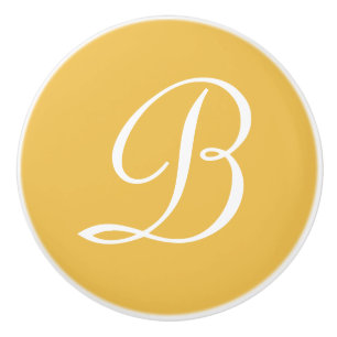 Benutzerdefinierter Monogrammbuchstabe Ihr anfängl Keramikknauf