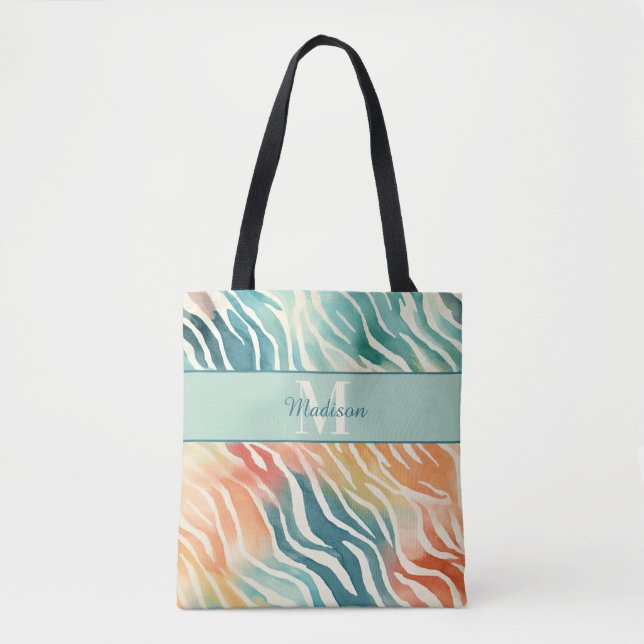 Benutzerdefinierter Monogrammname Elegante Mled Mu Tasche (Vorderseite)