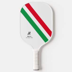 Benutzerdefinierter Monogrammname mit Mexiko Lände Pickleball Schläger