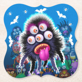 Benutzerdefinierter Monster-Halloween-Party-Unters Untersetzer