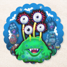 Benutzerdefinierter Monster-Halloween-Party-Unters Untersetzer