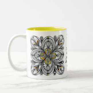 Benutzerdefinierter Morgencoffee-Zitat Abstract Do Zweifarbige Tasse