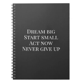 Benutzerdefinierter Motivationszitat-Leinwandflies Notizblock