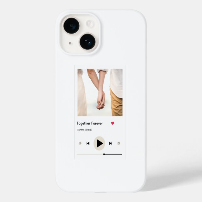 Benutzerdefinierter Musikplayer - Hinzufügen von F Case-Mate iPhone 14 Hülle (Rückseite)
