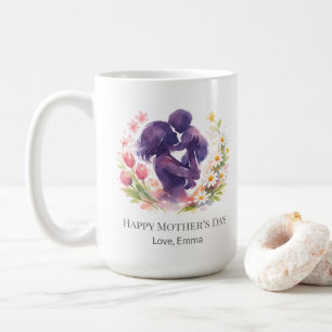 Benutzerdefinierter Mutter-und-Kind-Blumen-Muttert Kaffeetasse