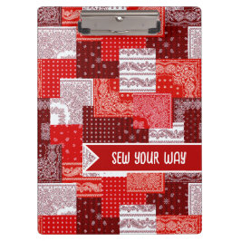 Benutzerdefinierter Näh-Patchwork-Bandana-Quilt-Mu Klemmbrett
