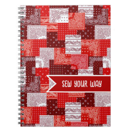 Benutzerdefinierter Näh-Patchwork-Bandana-Quilt-Mu Notizblock