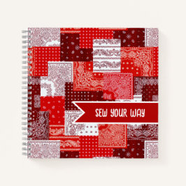 Benutzerdefinierter Näh-Patchwork-Bandana-Quilt-Mu Notizbuch