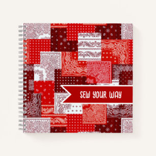 Benutzerdefinierter Näh-Patchwork-Bandana-Quilt-Mu Notizbuch