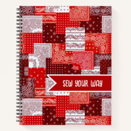 Benutzerdefinierter Näh-Patchwork-Bandana-Quilt-Mu Notizbuch