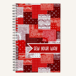 Benutzerdefinierter Näh-Patchwork-Bandana-Quilt-Mu Notizbuch
