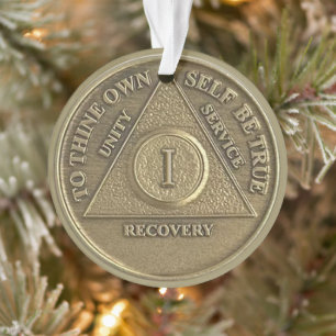 Benutzerdefinierter Name 1 Jahr Jubiläumsmedaill Ornament