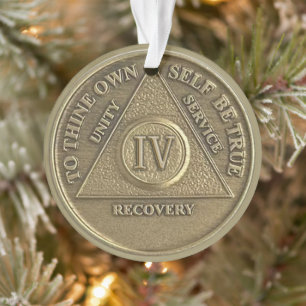 Benutzerdefinierter Name   4-Jahres-Sobriety-Jubil Ornament