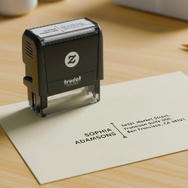 Benutzerdefinierter Name & Adresse | Modern selbst Permastempel