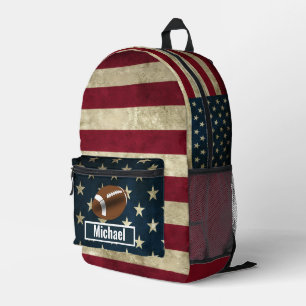 Benutzerdefinierter Name Amerikanische Flagge Jung Bedruckter Rucksack
