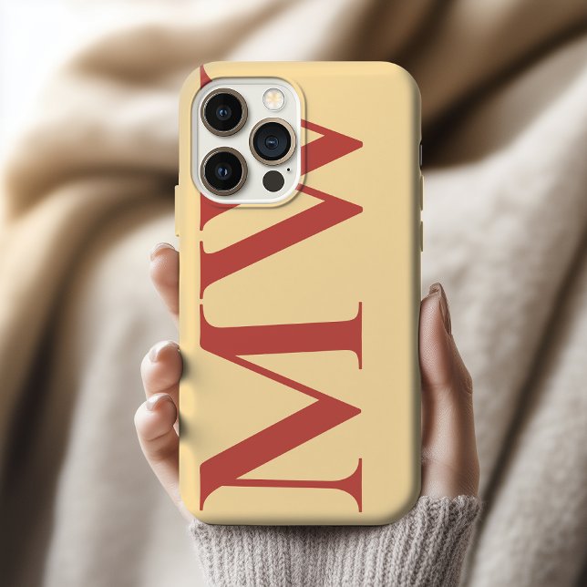 Benutzerdefinierter Name Anfangsbuchstabe - Geburt iPhone 15 Pro Hülle (Custom Initial Phone Case – Personalized Monogram Gift for Women, Men, Friends or Coworkers)