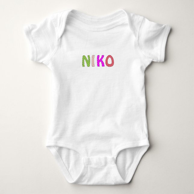 Benutzerdefinierter Name Baby Strampler (Vorderseite)