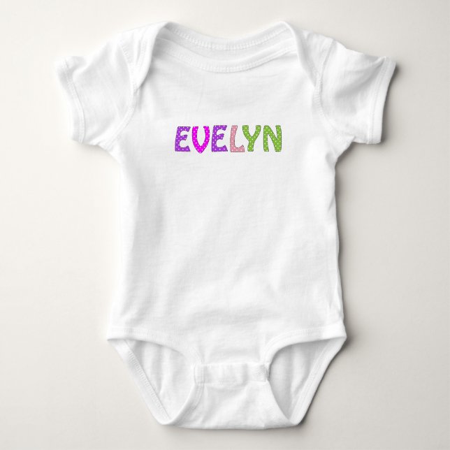 Benutzerdefinierter Name Baby Strampler (Vorderseite)