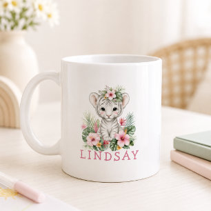 Benutzerdefinierter Name Baby Tiger Safari Dschung Kaffeetasse