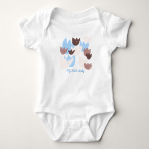Benutzerdefinierter Name Babyjunge Frühling floral Baby Strampler