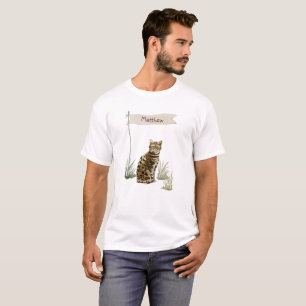Benutzerdefinierter Name Bengalkatze Haustier T-Shirt