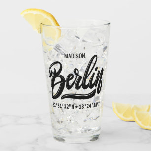 Benutzerdefinierter Name Berlin Deutschland Koordi Glas
