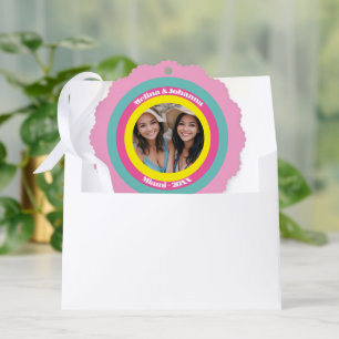 Benutzerdefinierter Name beste Freundinnen Freunde Ornament Karte