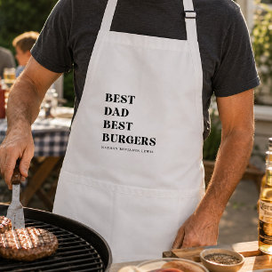 Benutzerdefinierter Name Bester Papa Beste Burger  Schürze