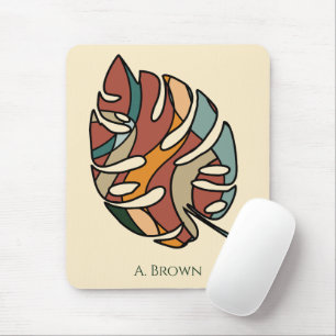 Benutzerdefinierter Name Botanisches Blatt Serene  Mousepad