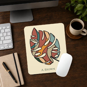 Benutzerdefinierter Name Botanisches Blatt Serene  Mousepad