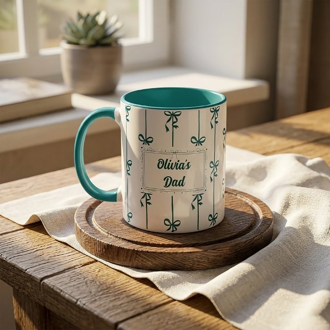 Benutzerdefinierter Name Bow Stripe Becher Geschen Tasse (Von Creator hochgeladen)