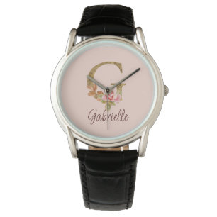 Benutzerdefinierter Name Buchstabe G Goldfolie Blu Armbanduhr