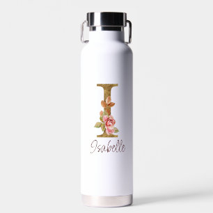 Benutzerdefinierter Name Buchstabe I Goldfolie Bla Trinkflasche