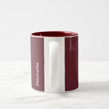 Benutzerdefinierter Name Burgund & Rosa Chic-Scrip