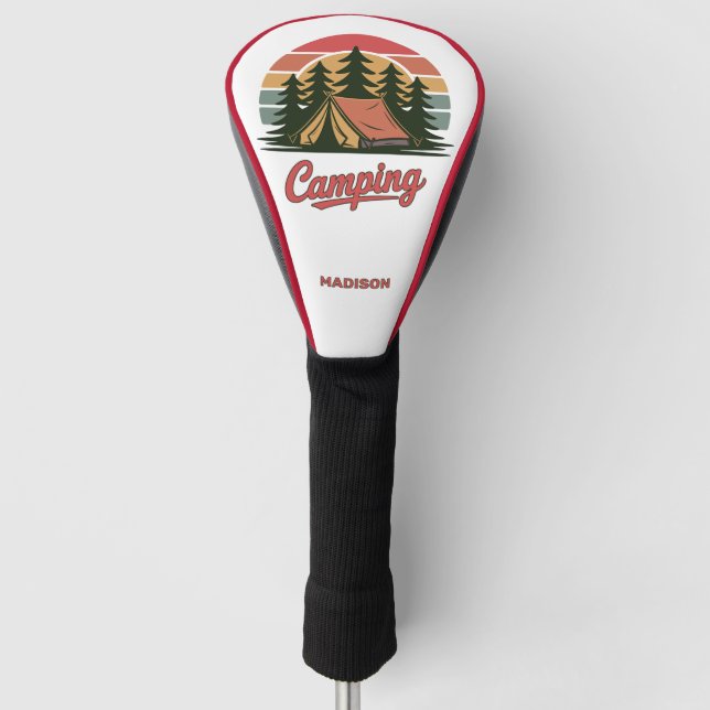 Benutzerdefinierter Name Camping Golf Headcover (Vorderseite)
