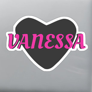 Benutzerdefinierter Name Cool Black Heart mit girl Aufkleber