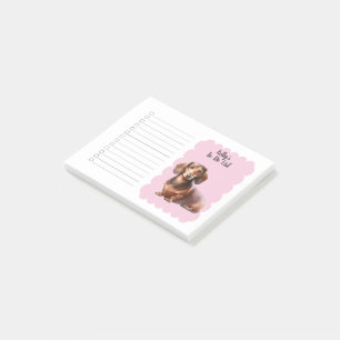 Benutzerdefinierter Name Dachshund Wasserfarbe Auf Post-it Klebezettel