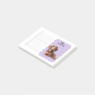 Benutzerdefinierter Name Dachshund Wasserfarbe Auf Post-it Klebezettel