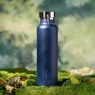 Benutzerdefinierter Name Datum Elegant Stylisch Na Trinkflasche