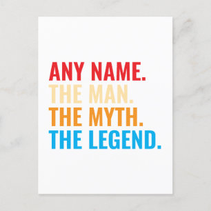 Benutzerdefinierter Name Der Mann Der Mythos Die L Feiertagspostkarte