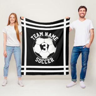 Benutzerdefinierter Name des Fußballteams und Spie Fleecedecke