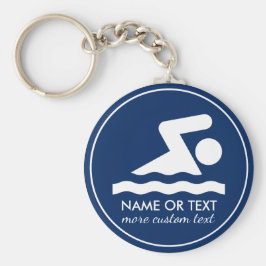 Benutzerdefinierter Name des schwimmenden Teams Schlüsselanhänger