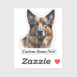 Benutzerdefinierter Name Deutscher Schäferhund Hau Aufkleber