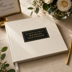 Benutzerdefinierter Name Elegant Minimalistisch El Gästebuch