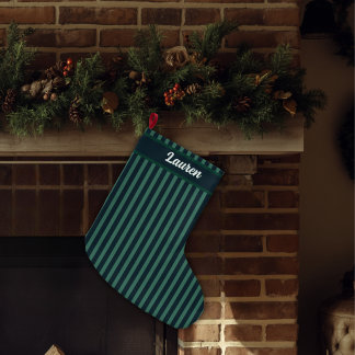 Benutzerdefinierter Name - Elegant nostalgisch ges Großer Weihnachtsstrumpf