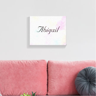Benutzerdefinierter Name Elegante Schriftart Girly Leinwanddruck