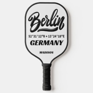 Benutzerdefinierter Name & Farbe Berlin Deutschlan Pickleball Schläger