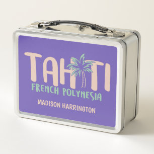 Benutzerdefinierter Name & Farbe Tahiti Metall Brotdose